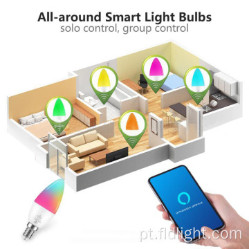 Lâmpada LED Alexa Tuya lâmpada wi-fi inteligente multicolor